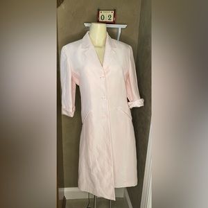 Liz Claiborne Collection Spring Summer Blazer Coat Linen Silk blend pink Women 6